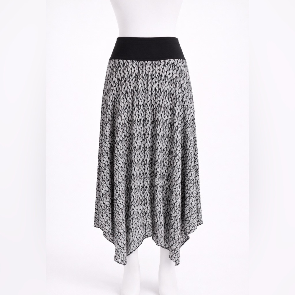 🖤 ALYX Black & White Patterned Midi Skirt – Size Large